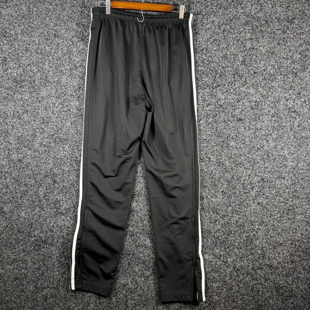 Adidas Primegreen Track Pants Men Large Black White 3-Stripe Zipper Ankle Jogger - Picture 8 of 8
